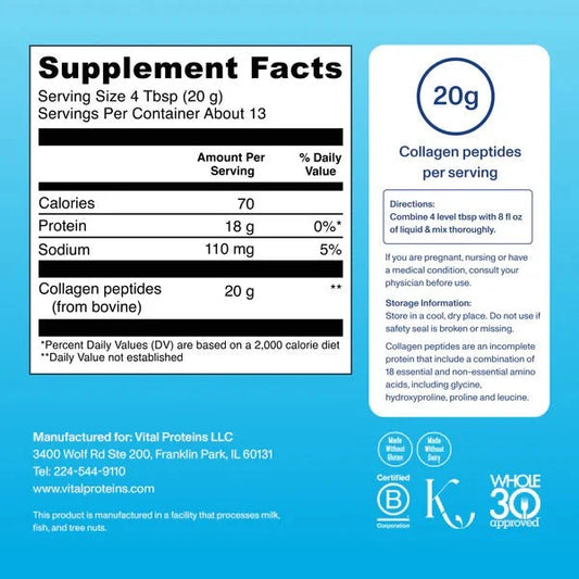 Vital proteins Collagen Peptides Unflavored