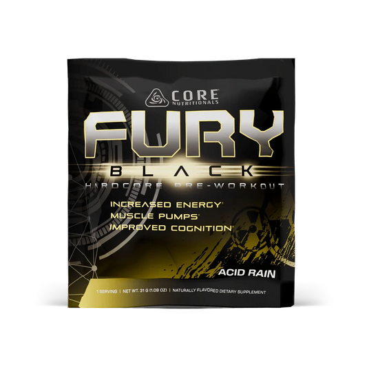 Core Nutritionals Fury Black Pre workout Sample (Acid Rain)