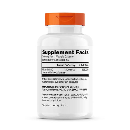 Doctor's Best Fully Active B 12 1500 mcg 60 V Caps