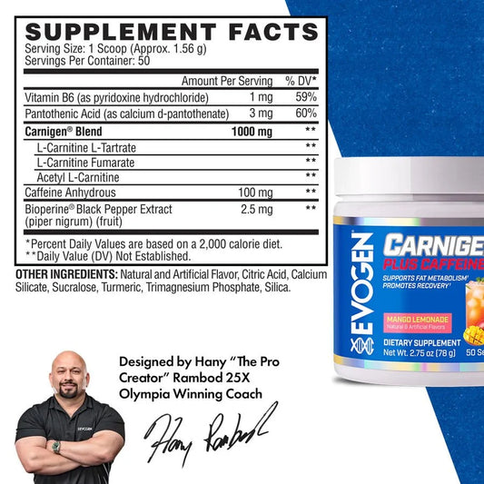 Evogen Carnigen Plus Caffeine Powder