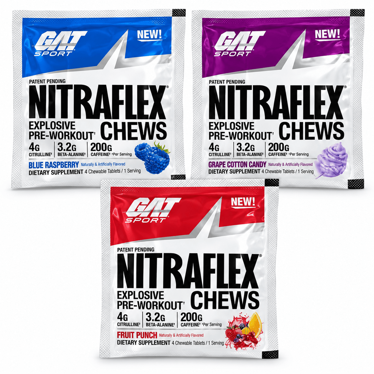 GAT Sport NITRAFLEX Pre-Workout Chews Sample