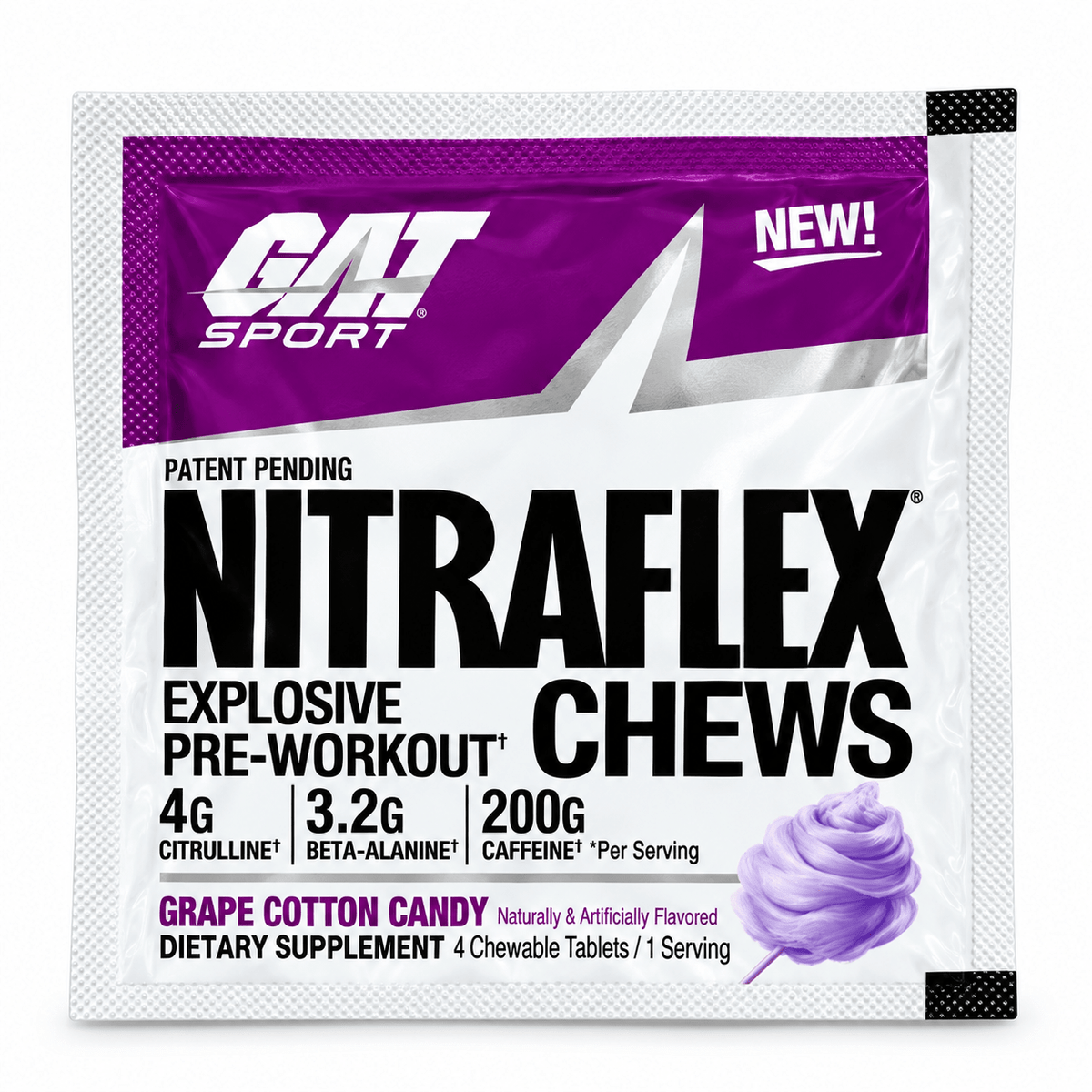 GAT Sport NITRAFLEX Pre-Workout Chews Sample