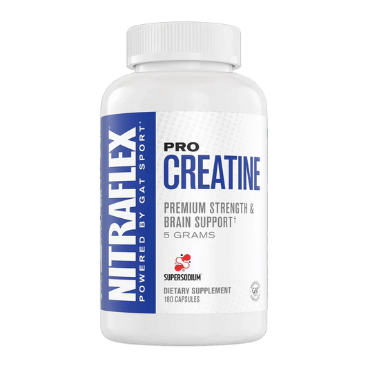 GAT Sport Nitraflex PRO Creatine | 5g Creatine Monohydrate + Super Sodium™ | 180 Capsules