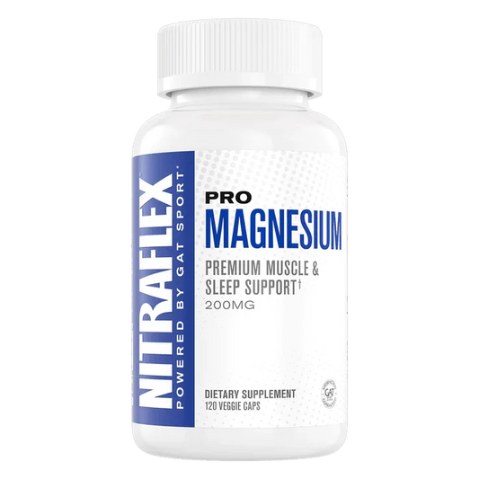 GAT Sport Nitraflex Pro Magnesium | High Absorption Magnesium Complex with Vitamin D3 & B6 | 120 Veggie Capsules