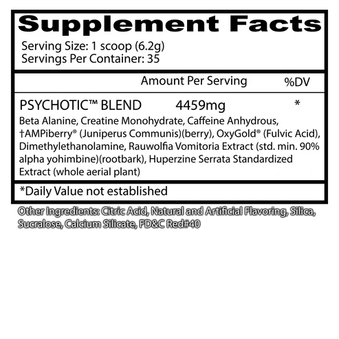 Insane Labz Psychotic Pre Workout