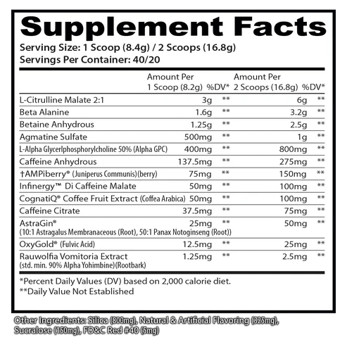Insane Labz Psychotic X -40 Servings