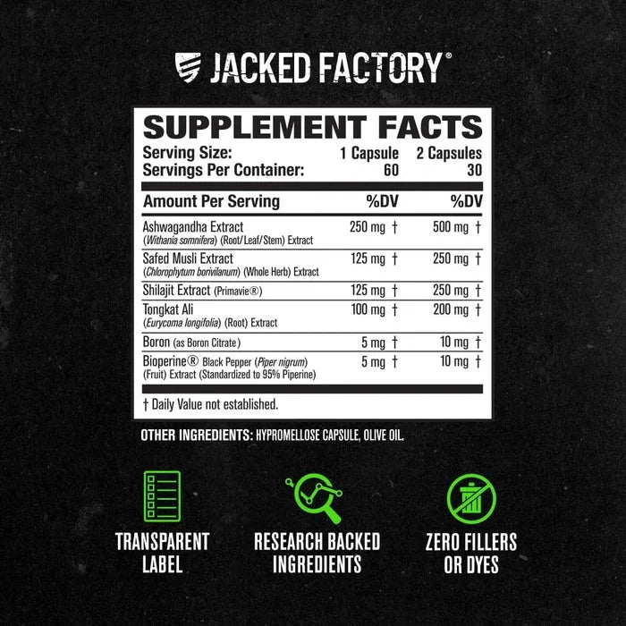 Jacked Factory PrimaSurge | Natural Testosterone Booster 60 Caps