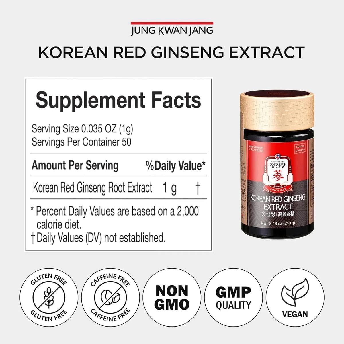 JungKwanJang Korean Red Ginseng Extract - 50G