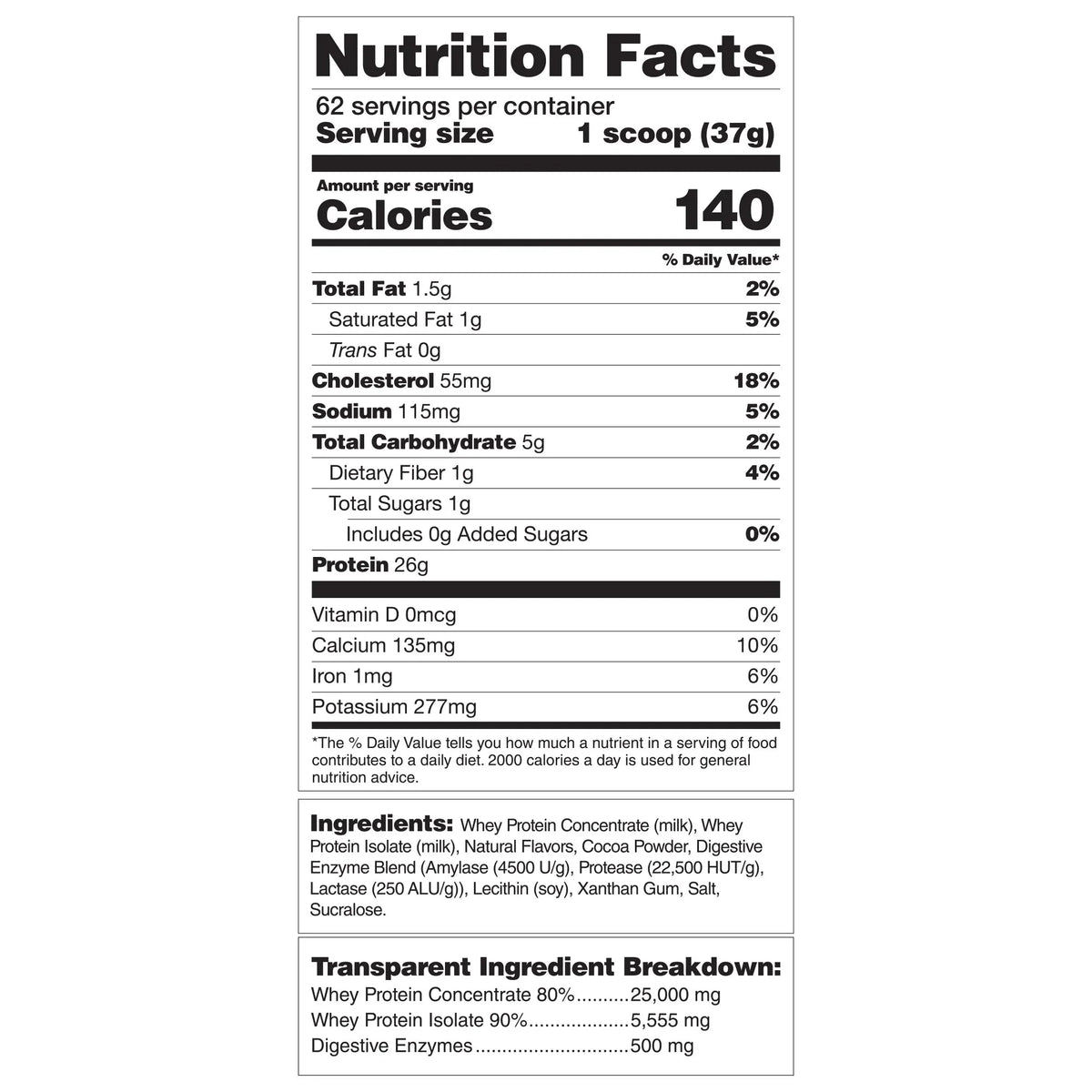 Magnum Whey 100+ Whey Protein +Digestive Enzymes