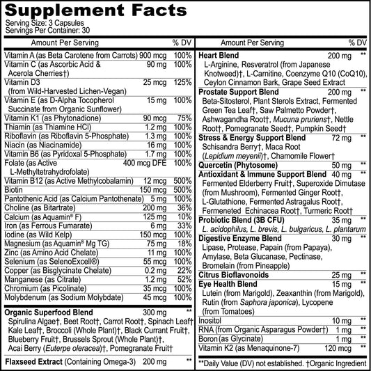 Methylated Multivitamin for Men with 44 Whole Foods