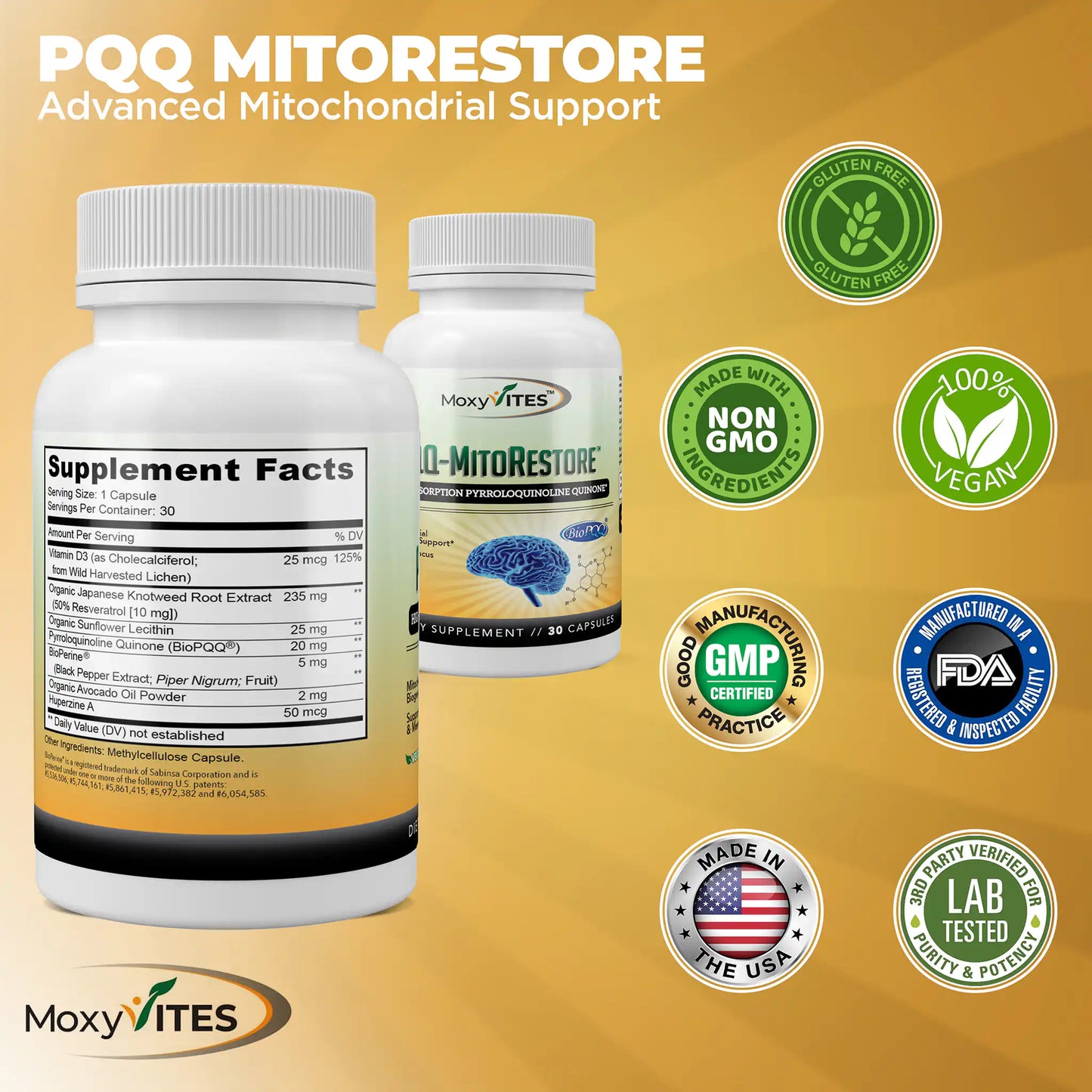 BioPQQ® 20mg Mitochondrial Energy & Memory Supplement