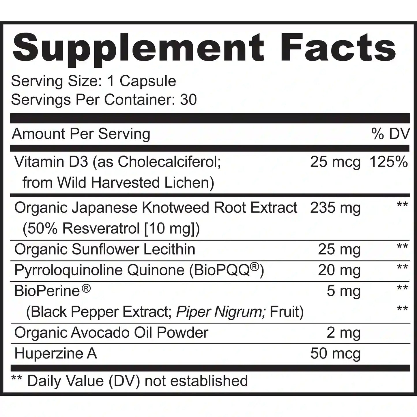 BioPQQ® 20mg Mitochondrial Energy & Memory Supplement