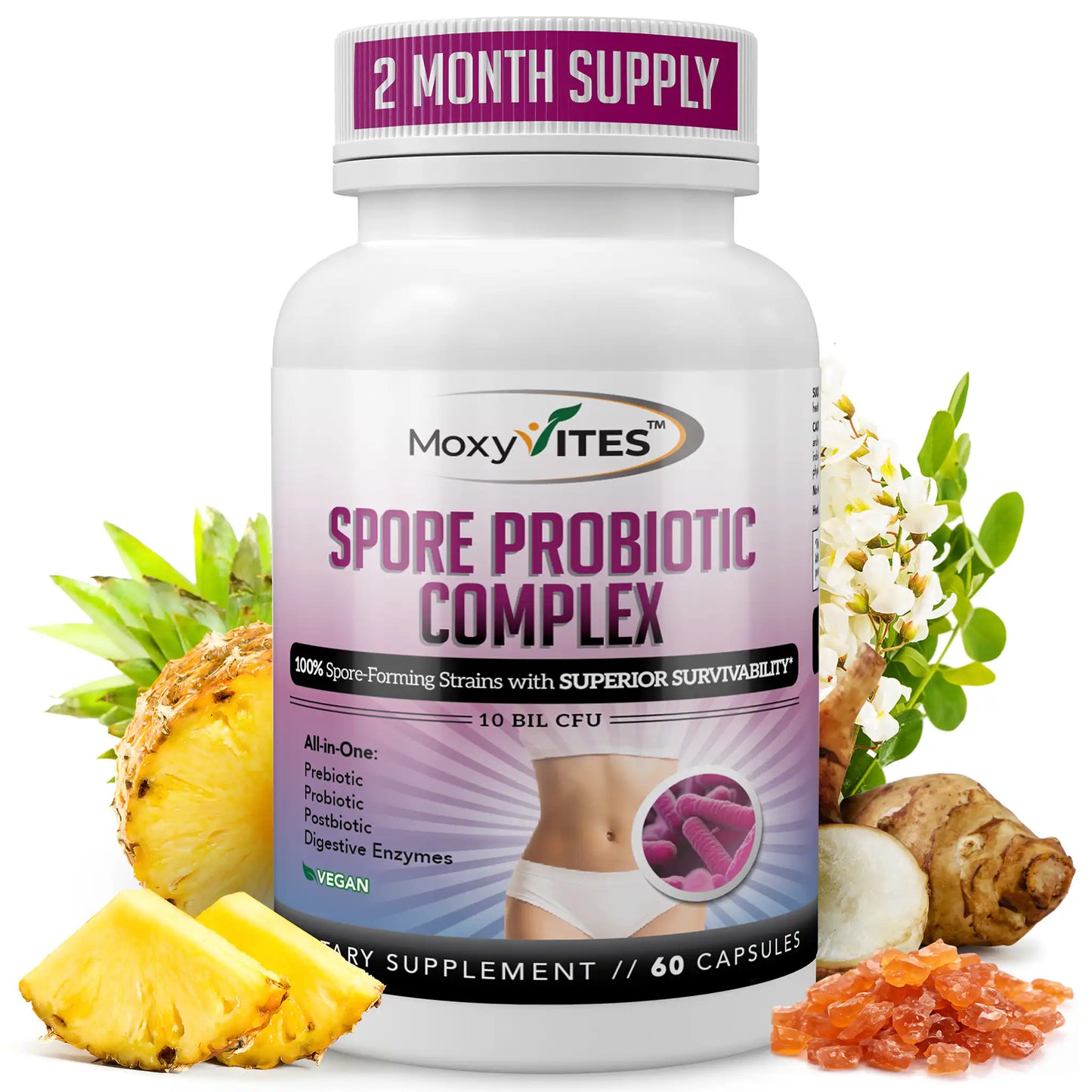 Spore Probiotic Complex with Prebiotics & Enzymes