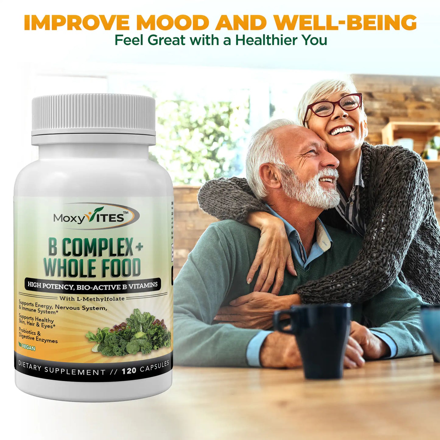 Methylated Vitamin B Complex with Whole Food Base