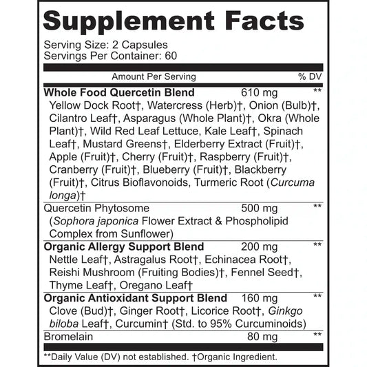 Quercetin with Bromelain 500mg: Bioactive Phytosome