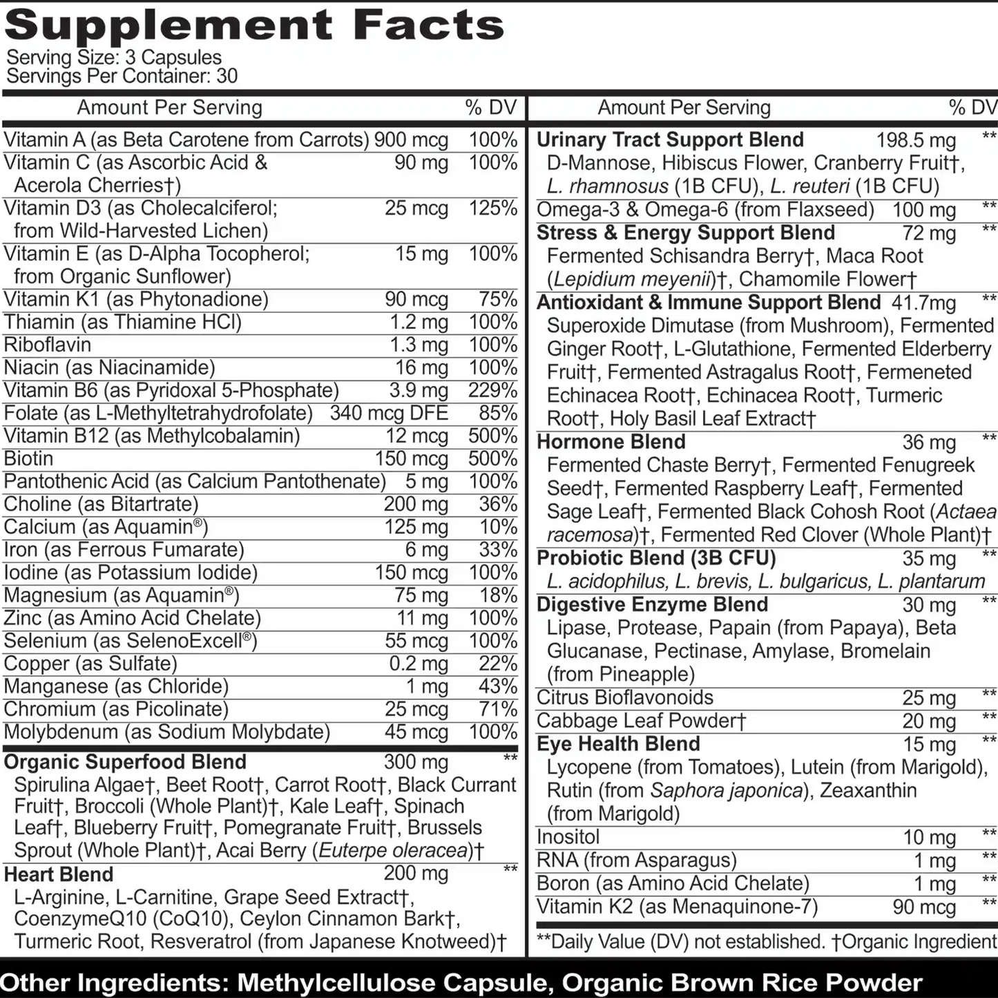 Methylated Multivitamin for Women with 44 Whole Foods