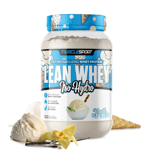 MuscleSport Lean Whey Iso Hydro with CLA, MCTs & L-Carnitine - 2lbs