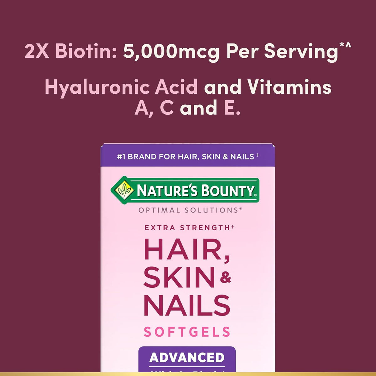 Nature's Bounty Advanced Hair, Skin & Nails - 150 Rapid Release Softgels