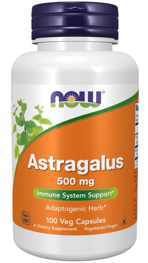Now Astragalus 500 mg 100 Veg Capsules