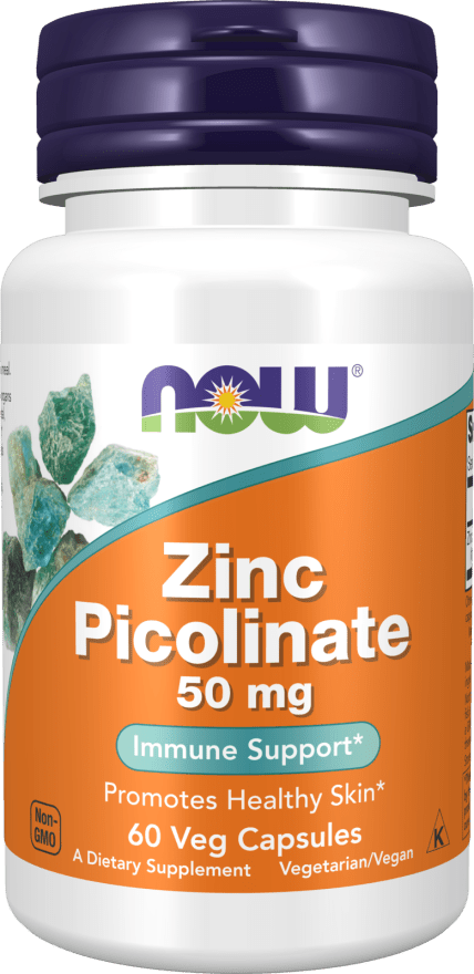 Now Foods Zinc Picolinate 50 mg 60 Veg Capsules