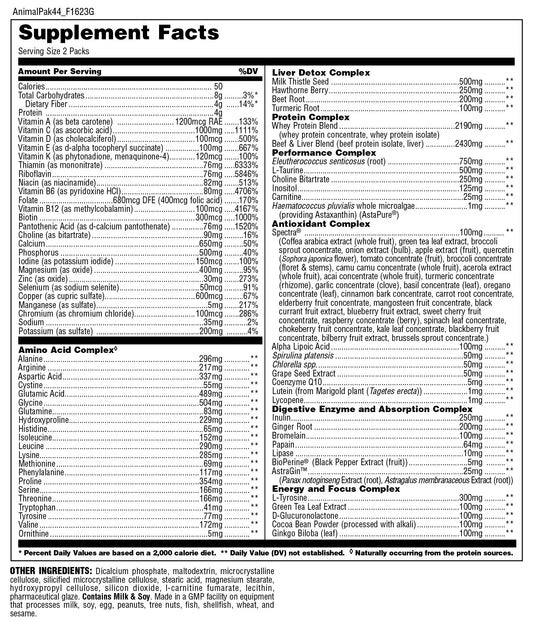 Animal Pak Daily Nutritional Packs - 44 Essential Nutrients - Midwest Vitamins & Wellness