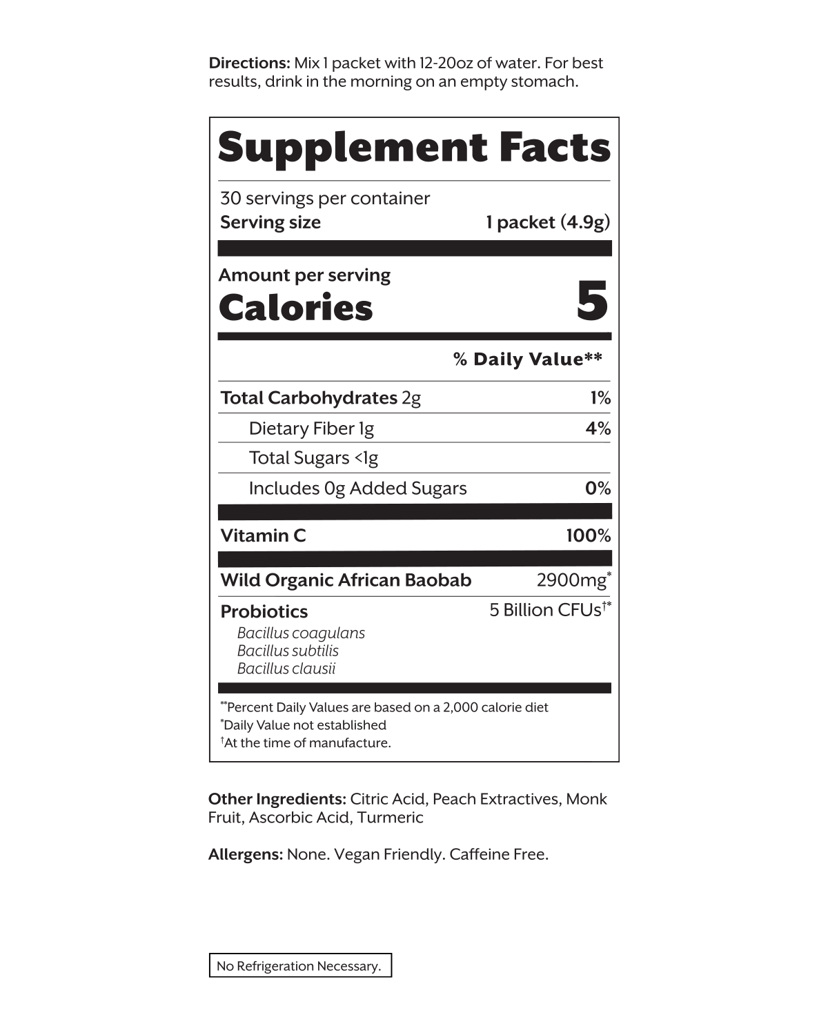White Peach Debloat: Prebiotic + Probiotic