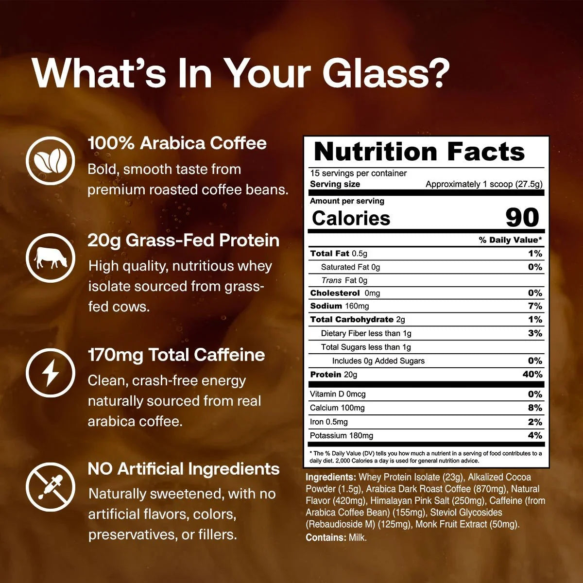 Transparent Labs Grass-Fed Protein Coffee Powder