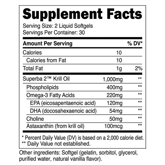 Transparent Labs Krill Oil 60 Softgels