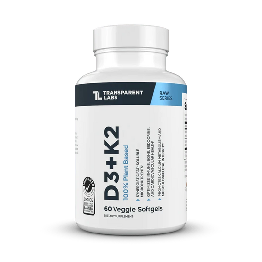 Transparent Labs Vitamin D3 and K2 Softgels | 60 Servings