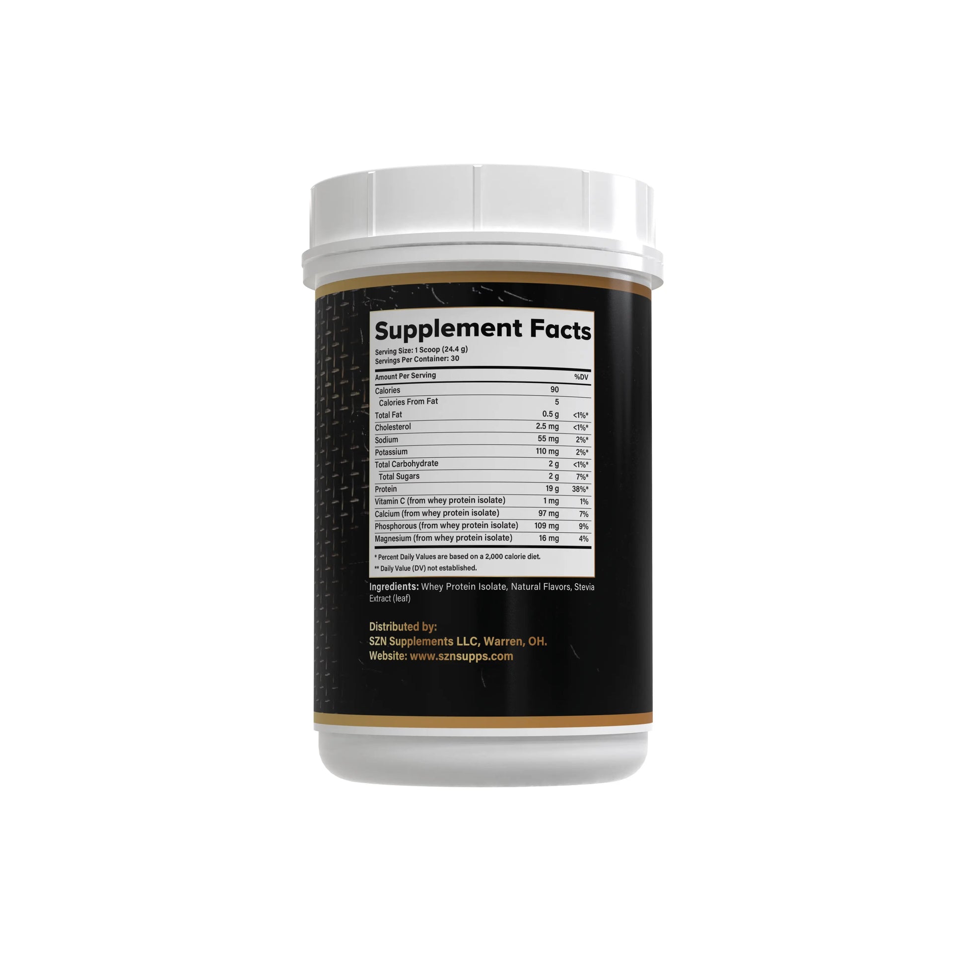 Supplement container with 'Supplement Facts' label on a white background